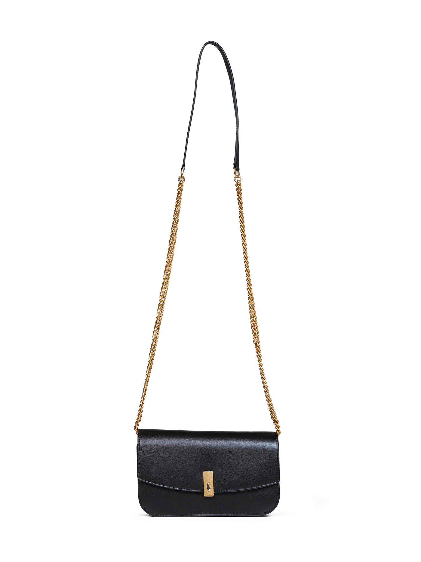 Polo Ralph Lauren Leather Chain Wallet — Black Other Materials