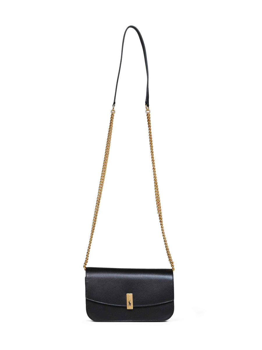 Polo Ralph Lauren Leather Chain Wallet — Black Other Materials