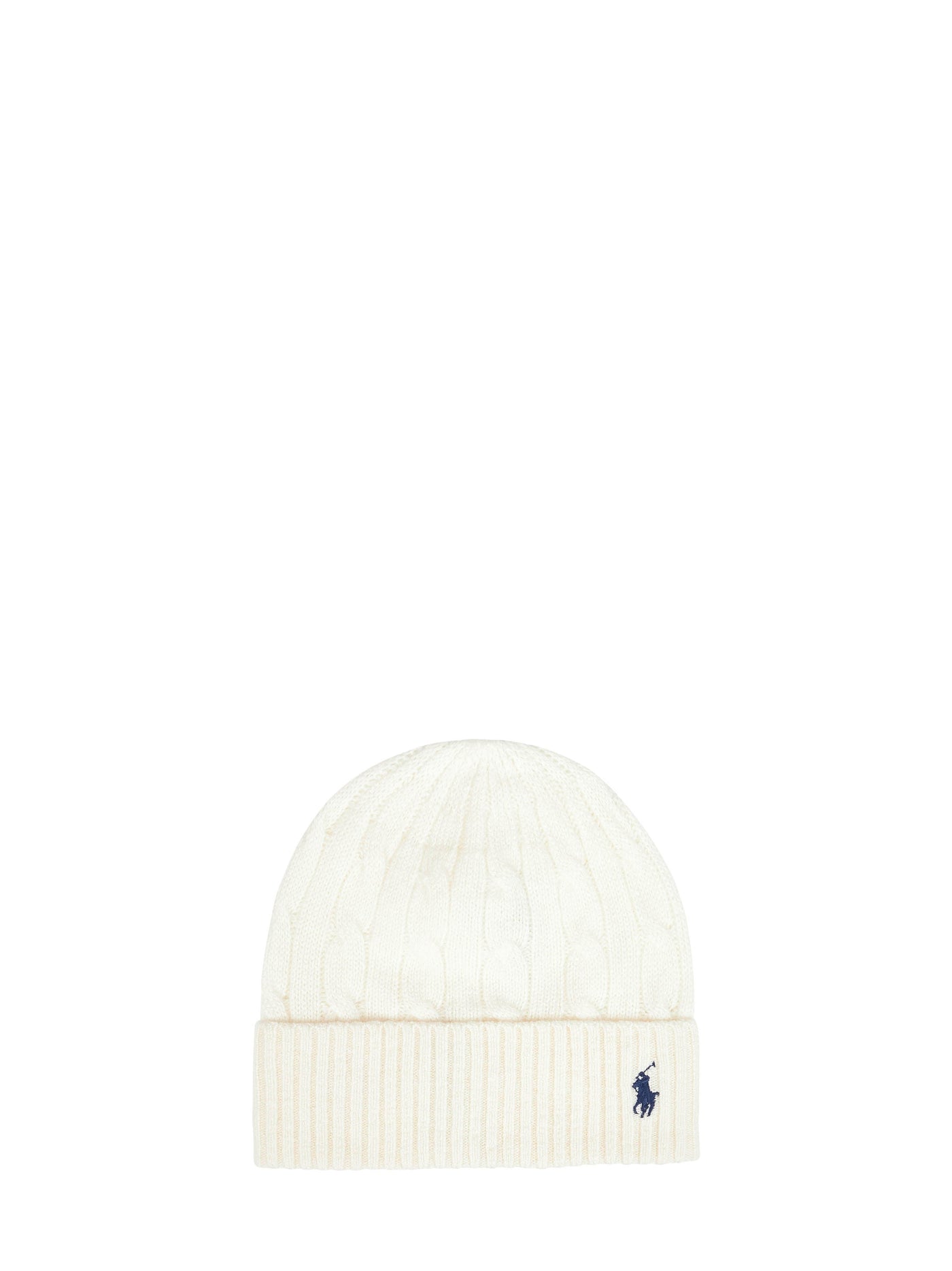 Polo Ralph Lauren 455981442-003 Beanie — Ivory Wool Beanies