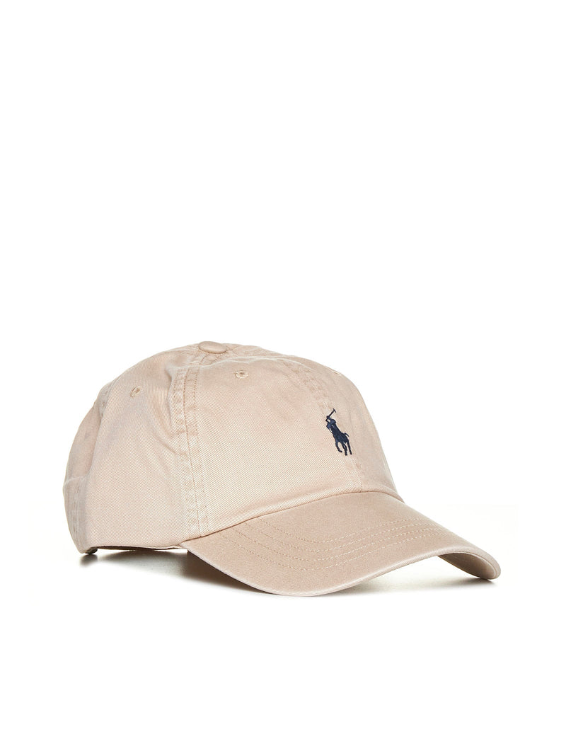 Polo Ralph Lauren 710548524-005 Embroidered Pony Baseball Cap — Beige Cotton Caps