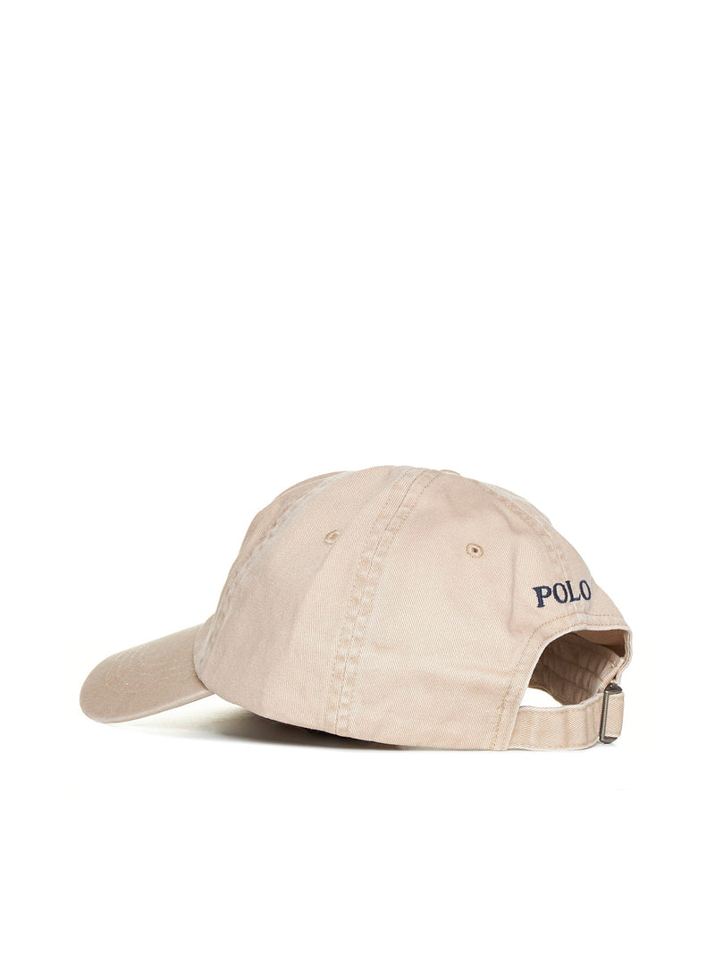 Polo Ralph Lauren 710548524-005 Embroidered Pony Baseball Cap — Beige Cotton Caps