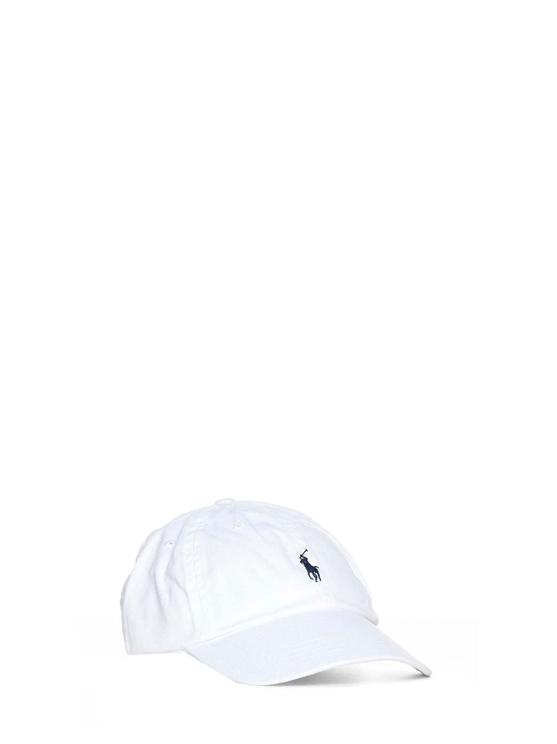Polo Ralph Lauren 710548524-011 Embroidered Pony Baseball Cap — White Cotton Caps