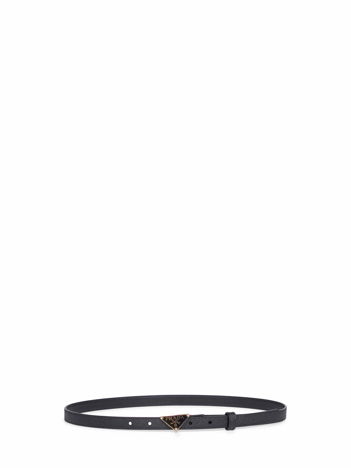 Prada Saffiano Leather Belt — Black Calf
