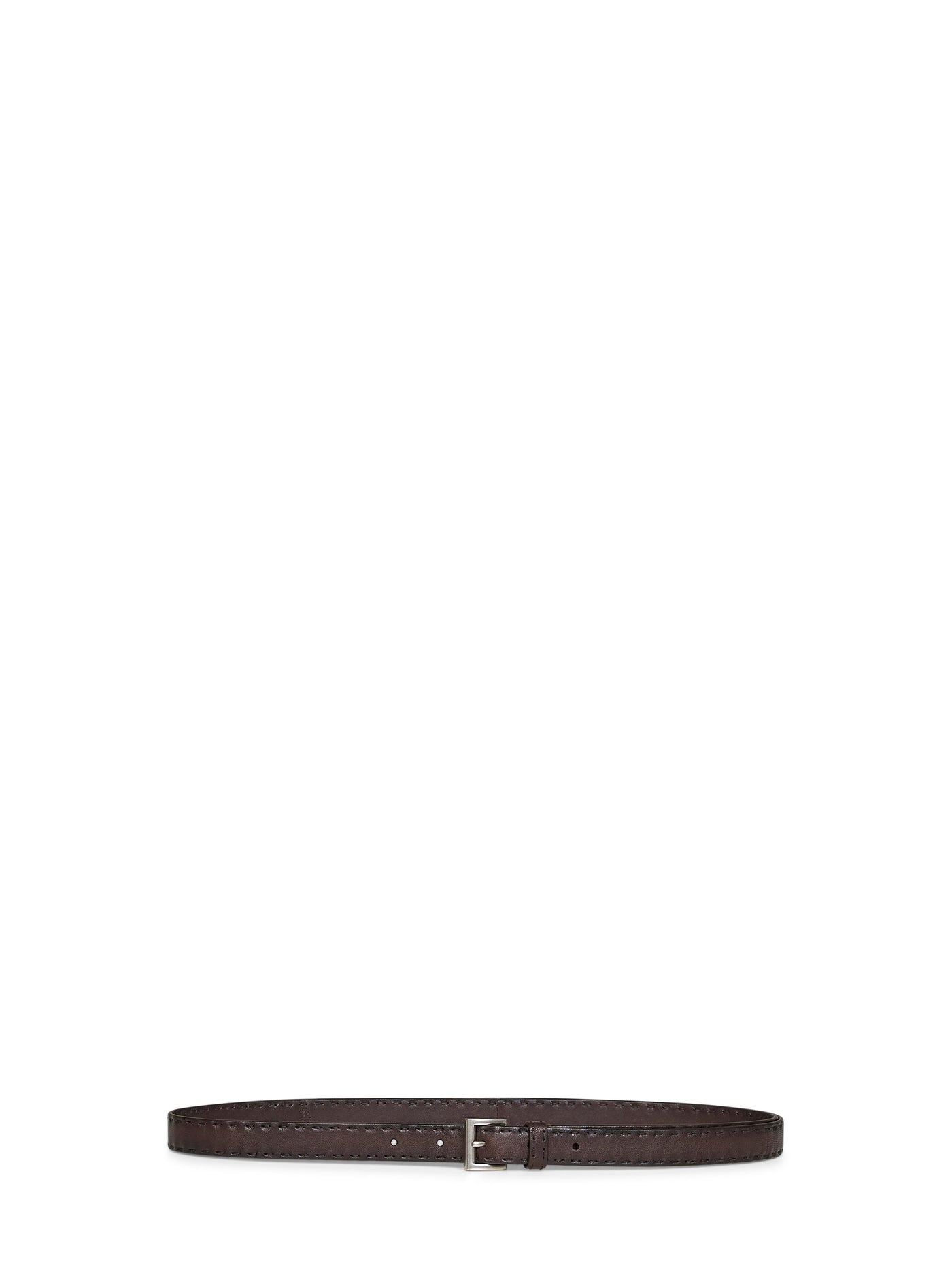 Prada Antiqued Nappa Lambskin Belt — Brown