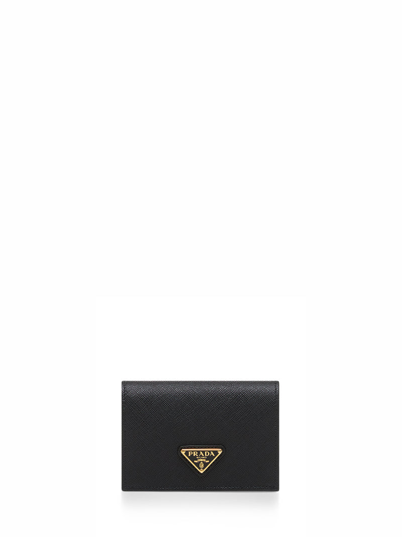 Prada Saffiano Leather Wallet — Black Calf & Purses