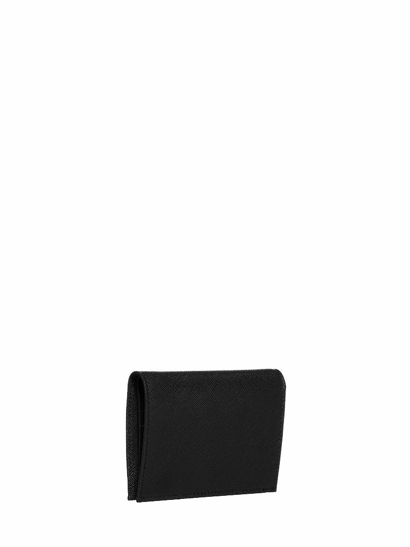 Prada Saffiano Leather Wallet — Black & Purses