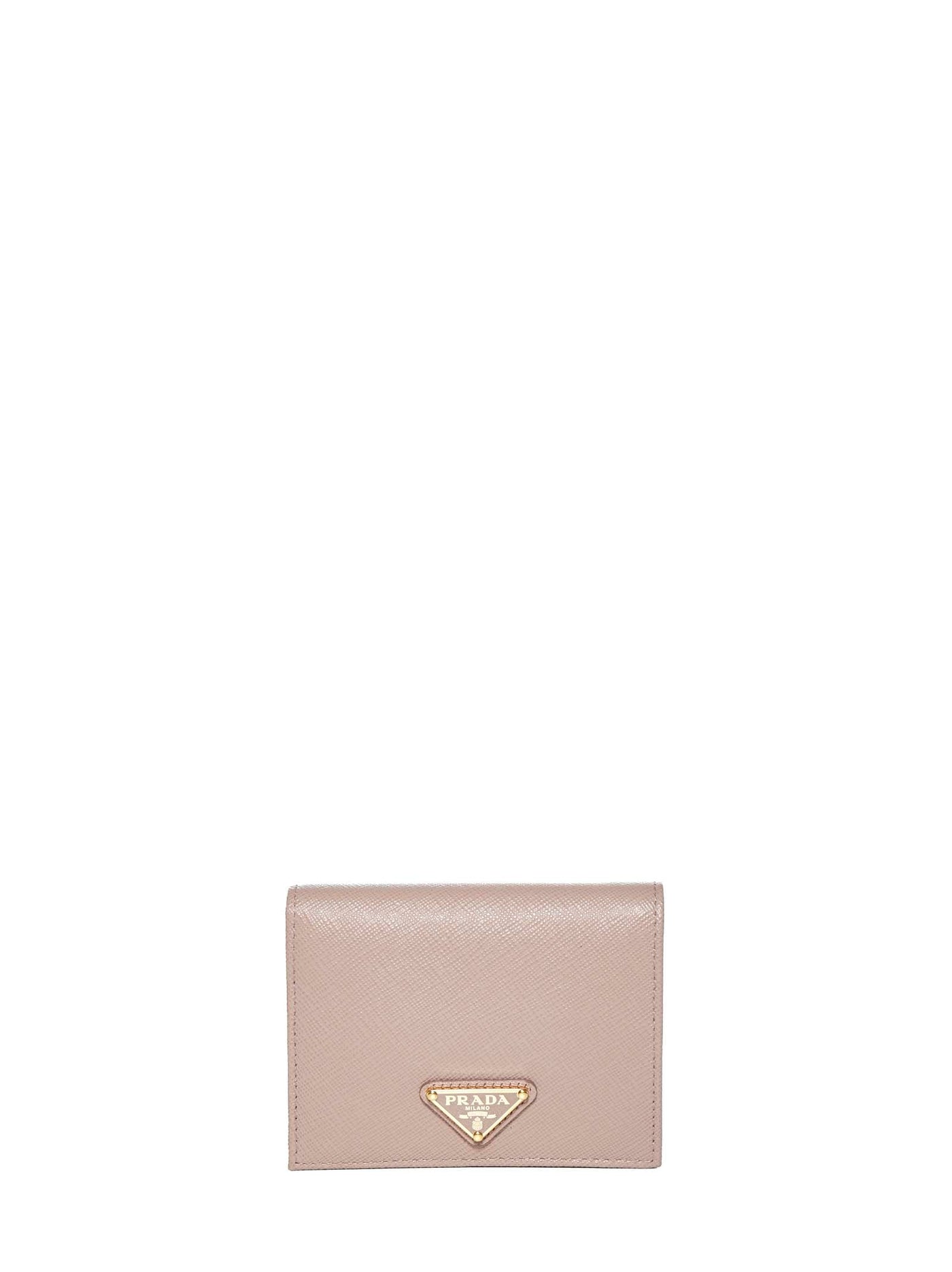 Prada Saffiano Leather Wallet — Pink Calf