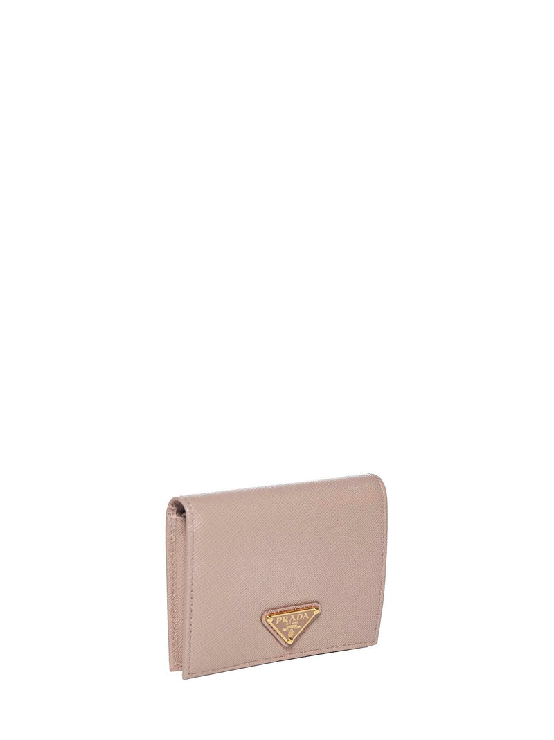 Prada Saffiano Leather Wallet — Pink Calf