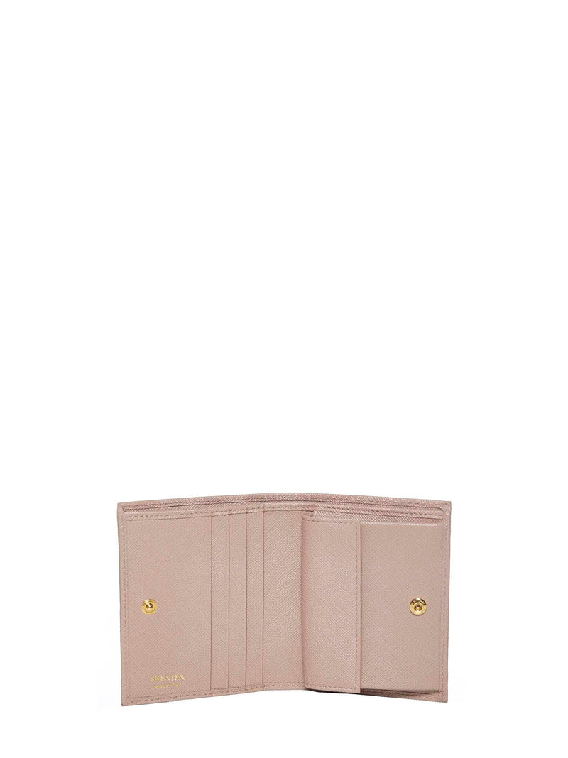 Prada Saffiano Leather Wallet — Pink Calf