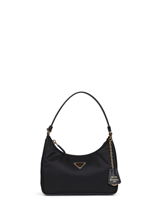 Prada Recycled Polyamide Shoulder Bag — Black