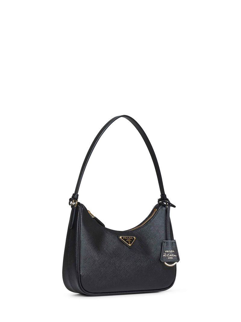 Prada Shoulder Bag — Black Calf Leather