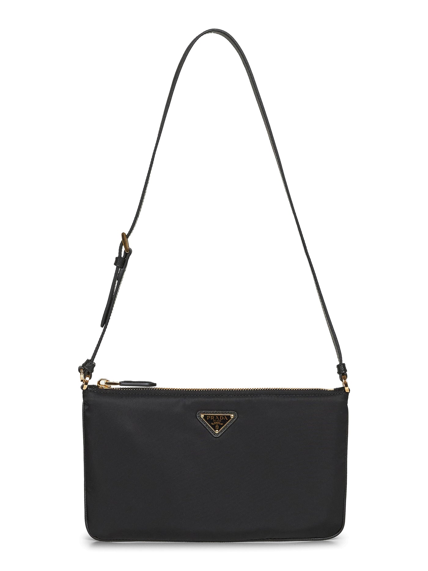 Prada Re-Nylon Pouch Shoulder Bag — Black Recycled Polyamide