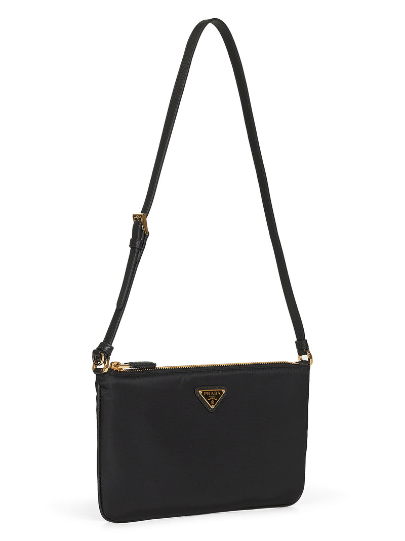 Prada Re-Nylon Pouch Shoulder Bag — Black Recycled Polyamide