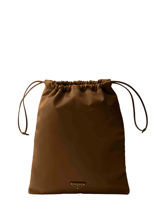 Prada Wish Bucket Bag — Brown Recycled Polyamide