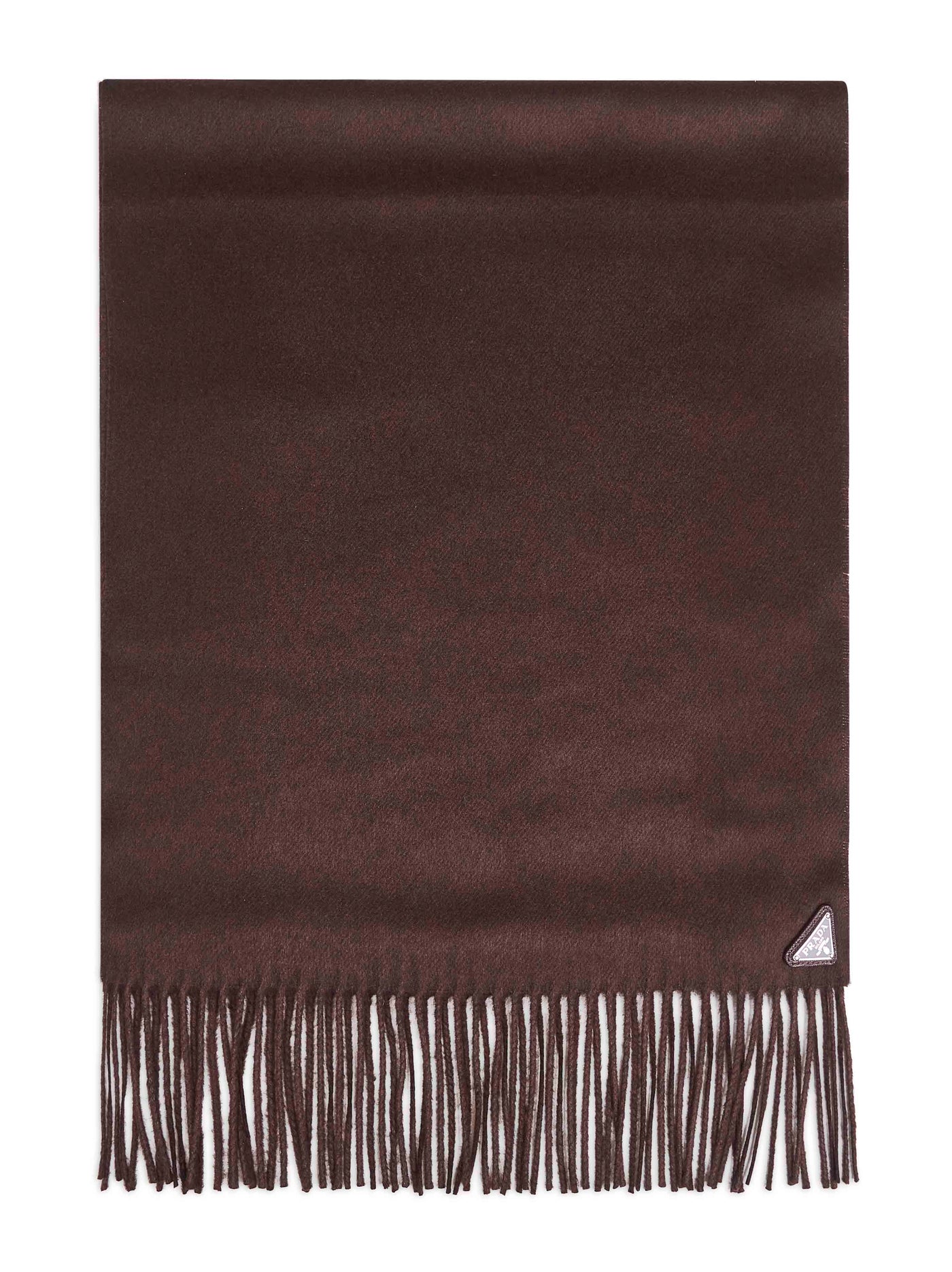 Prada Silk And Cashmere Blend Scarf — Brown Scarfs