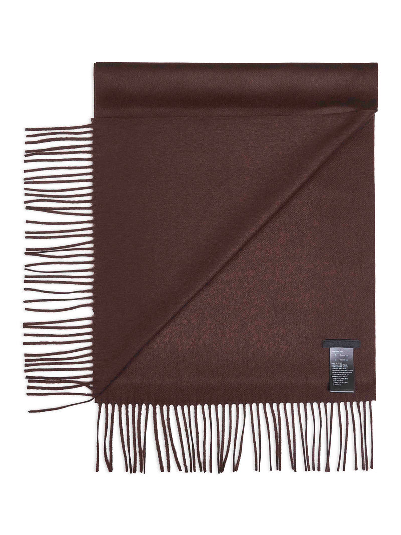 Prada Silk And Cashmere Blend Scarf — Brown Scarfs