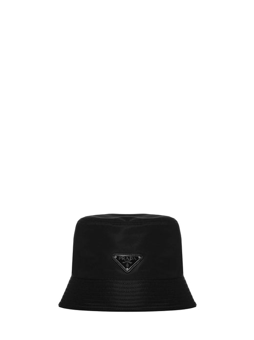 Prada 2hc1372dmif0002 Re-Nylon Bucket Hat — Black Calf Leather