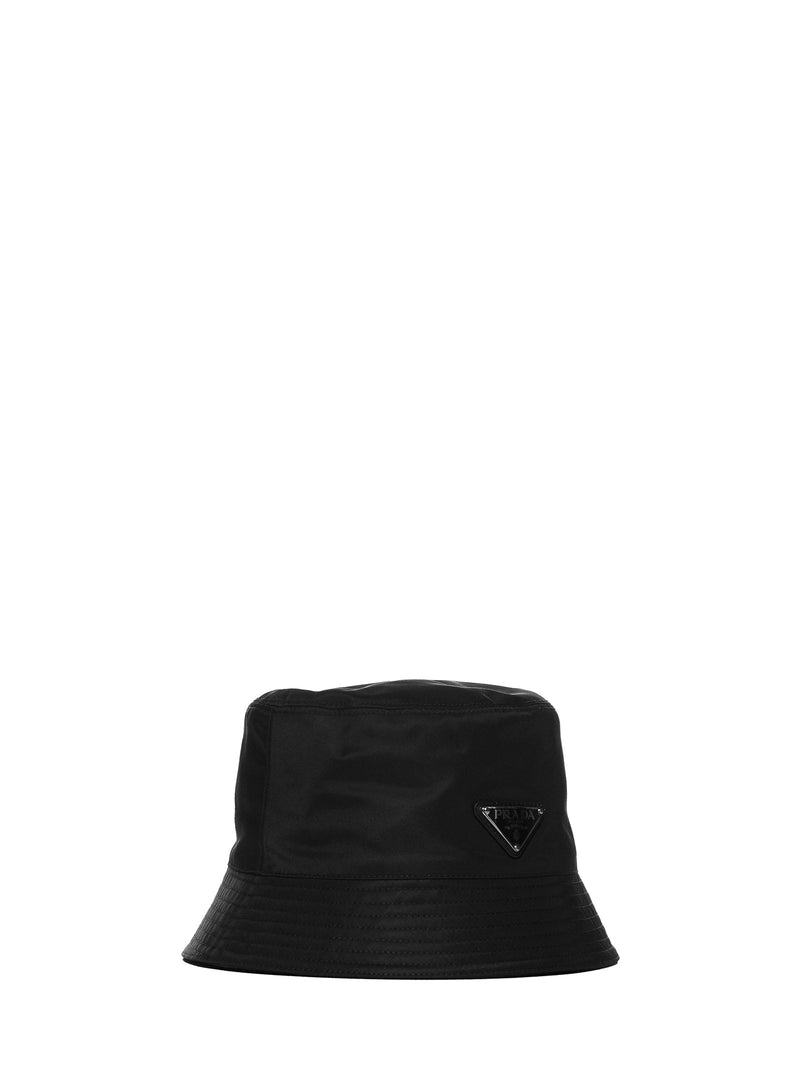 Prada 2hc1372dmif0002 Re-Nylon Bucket Hat — Black Calf Leather