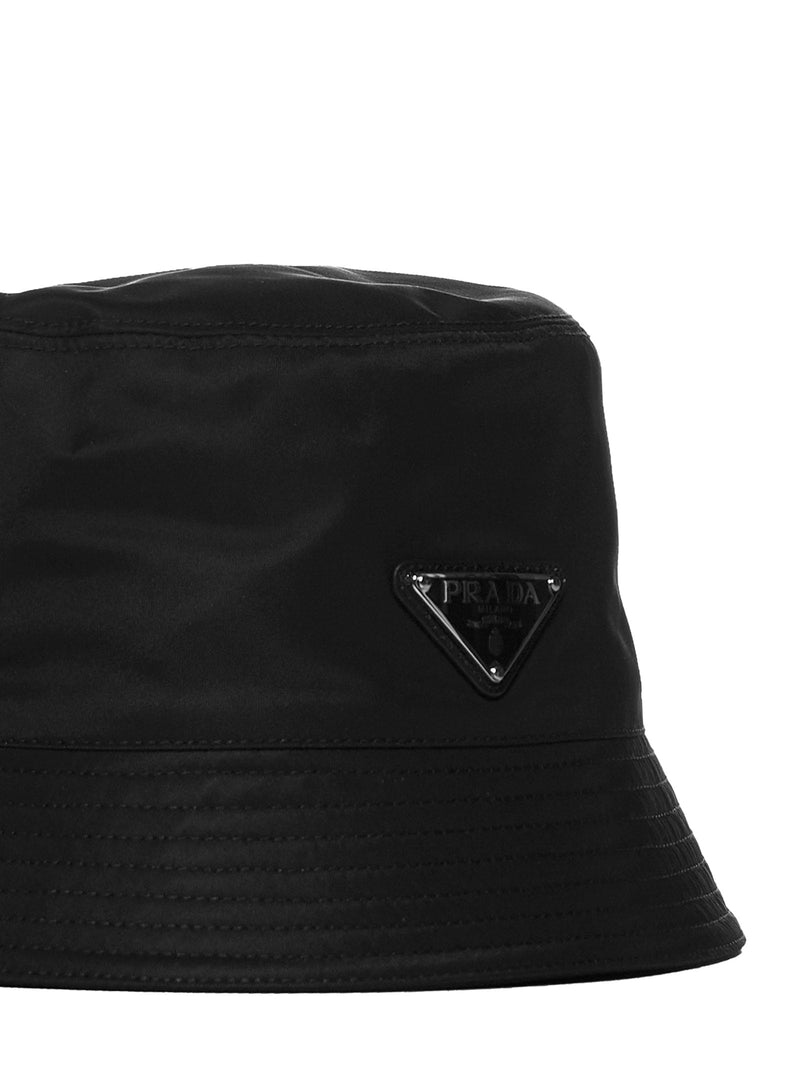Prada 2hc1372dmif0002 Re-Nylon Bucket Hat — Black Calf Leather