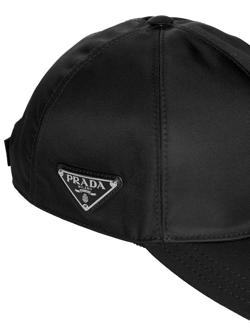 Prada 2hc2742dmif0002 Re-Nylon Baseball Cap — Black Polyamide Caps