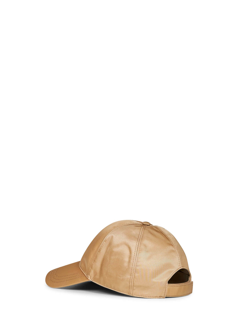 Prada 2hc2742dmif0040 Re-Nylon Recycled Polyamide Baseball Cap — Beige Caps