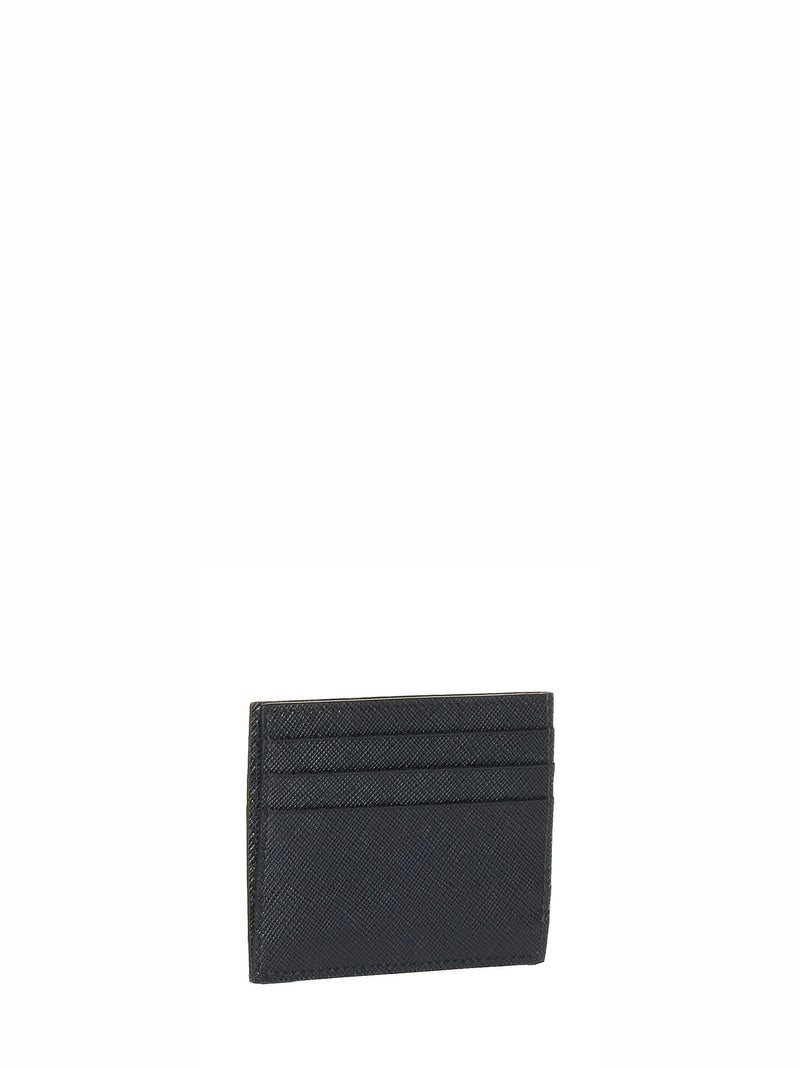 Prada Saffiano Polyamide Card Case — Black Wallets & Cardholders