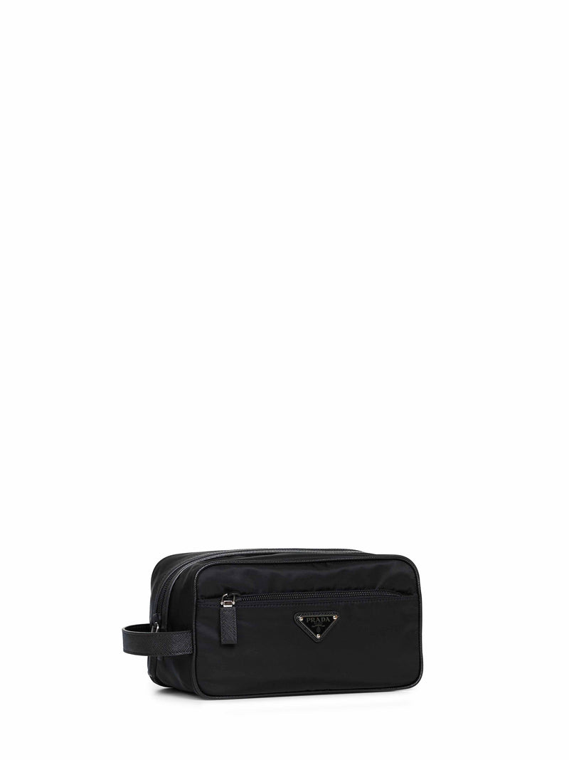 Prada Calf Leather Travel Wallet — Black