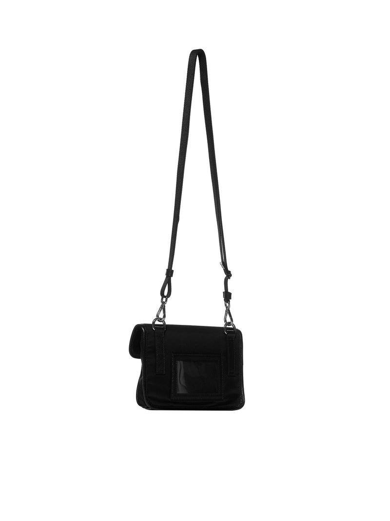 Prada Saffiano Leather With Shoulder Strap Wallet — Black Calf & Cardholders