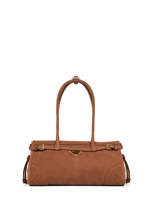 Prada Bonnie Shoulder Bag — Brown Calf Leather