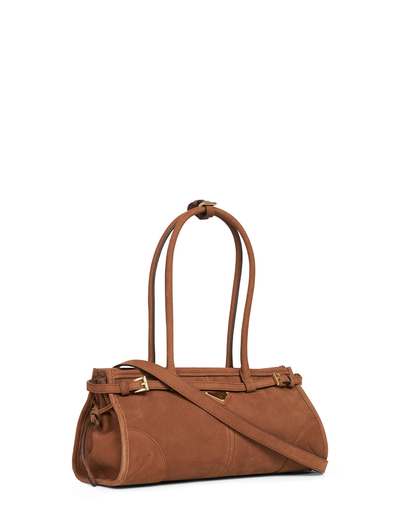 Prada Bonnie Shoulder Bag — Brown Calf Leather