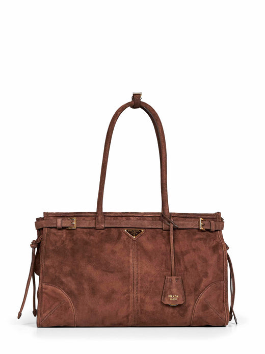 Prada Bonnie Shoulder Bag — Brown Calf Leather