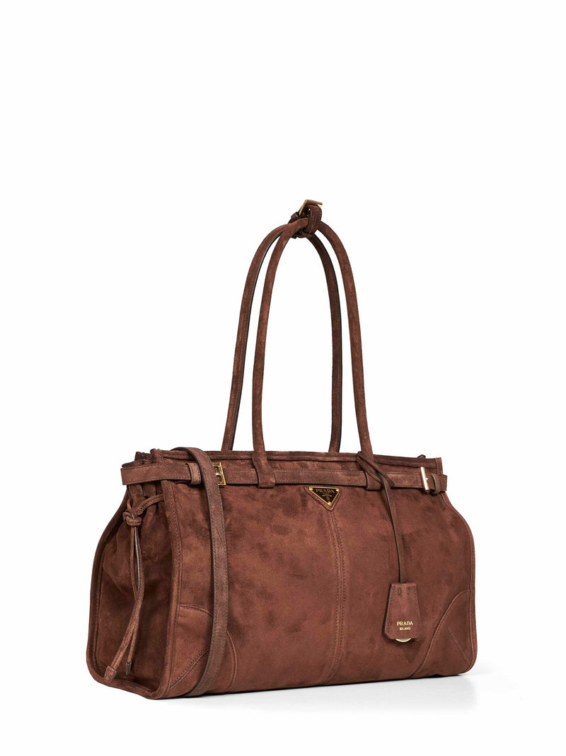 Prada Bonnie Shoulder Bag — Brown Calf Leather