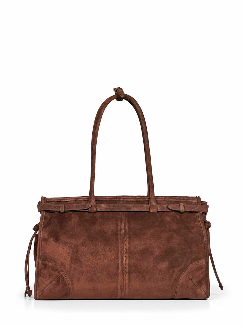 Prada Bonnie Shoulder Bag — Brown Calf Leather