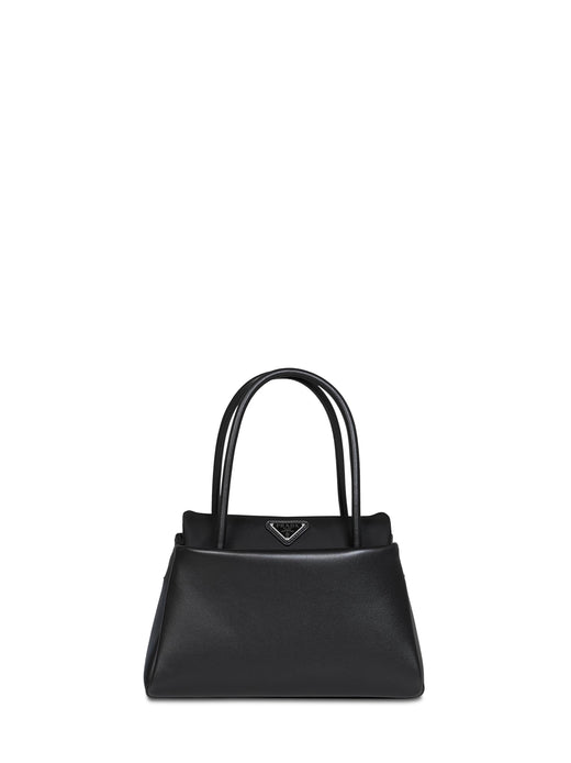 Prada Passage Shoulder Bag — Black Calf Leather