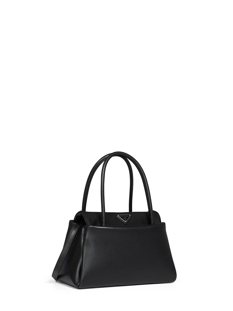 Prada Passage Shoulder Bag — Black Calf Leather