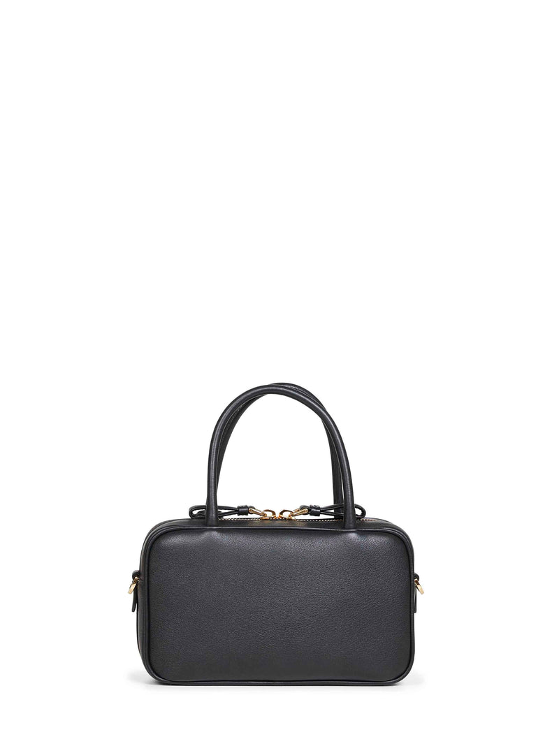 Prada Calf Leather Top Handle Bag — Black