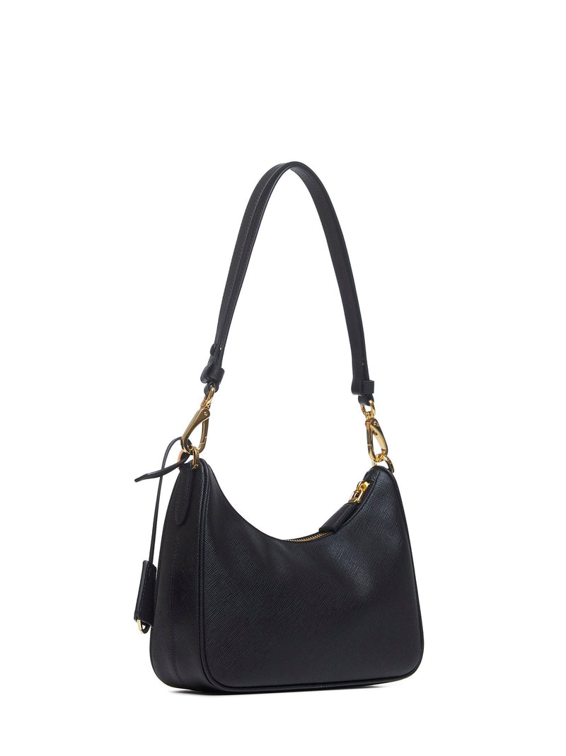 Prada Shoulder Bag — Black Calf Leather