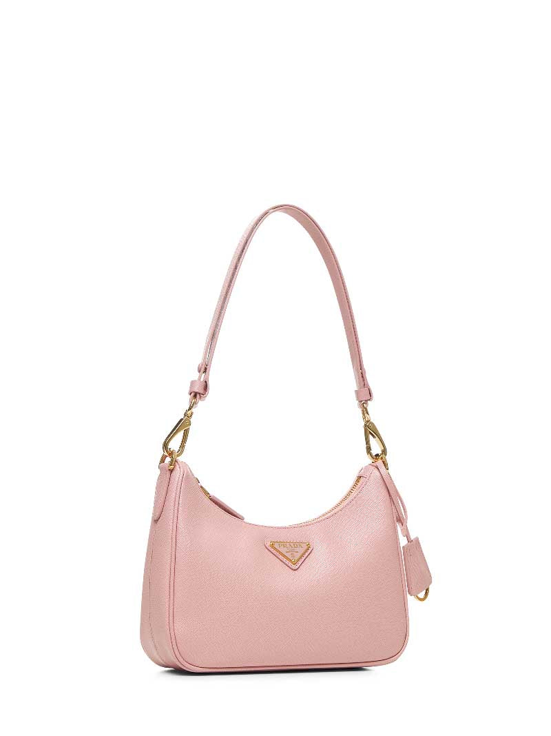 Prada Re-Edition Shoulder Bag — Pink Calf Leather
