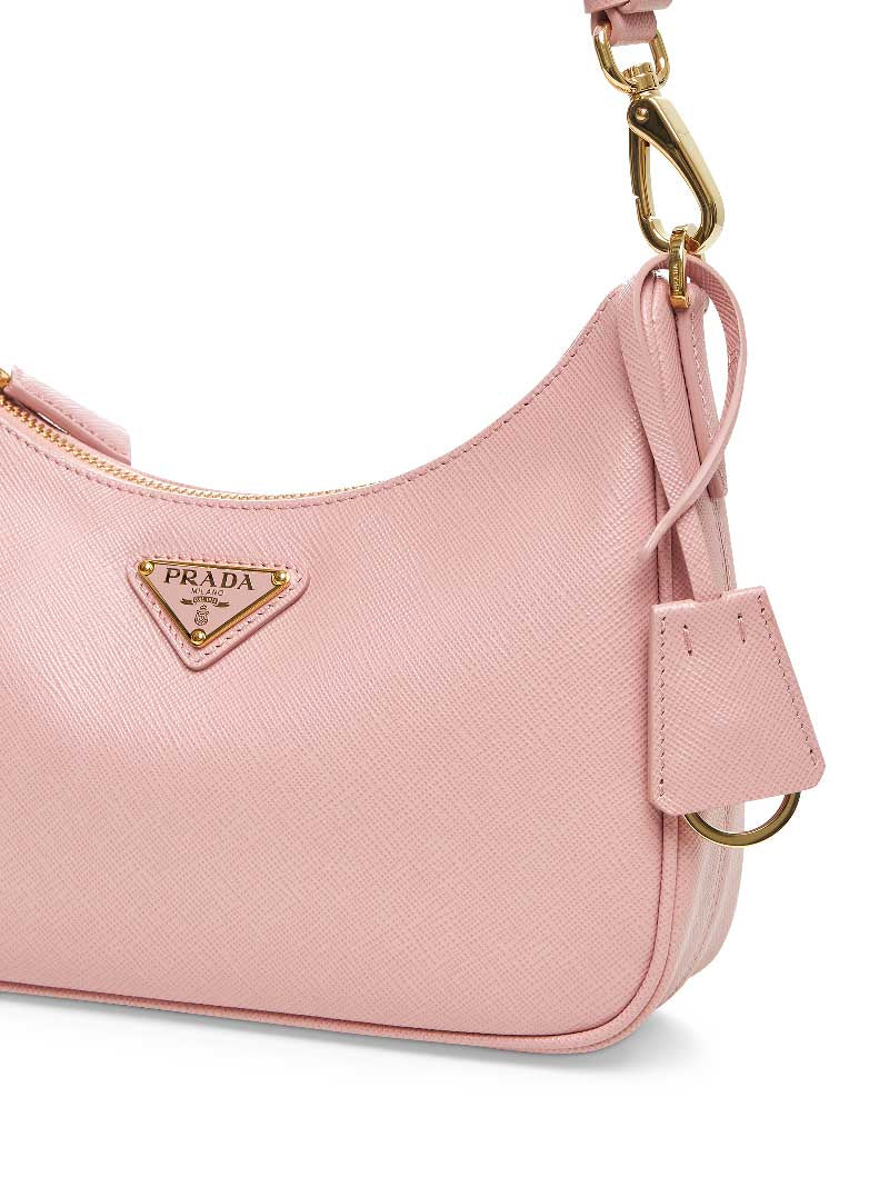 Prada Re-Edition Shoulder Bag — Pink Calf Leather
