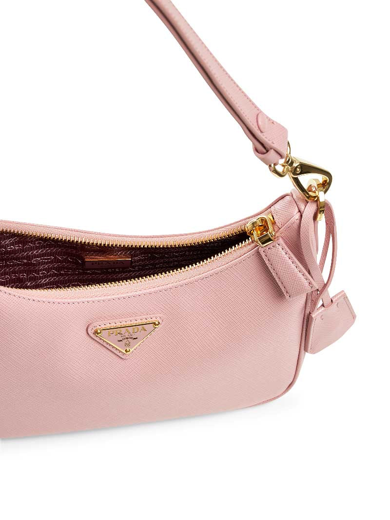 Prada Re-Edition Shoulder Bag — Pink Calf Leather