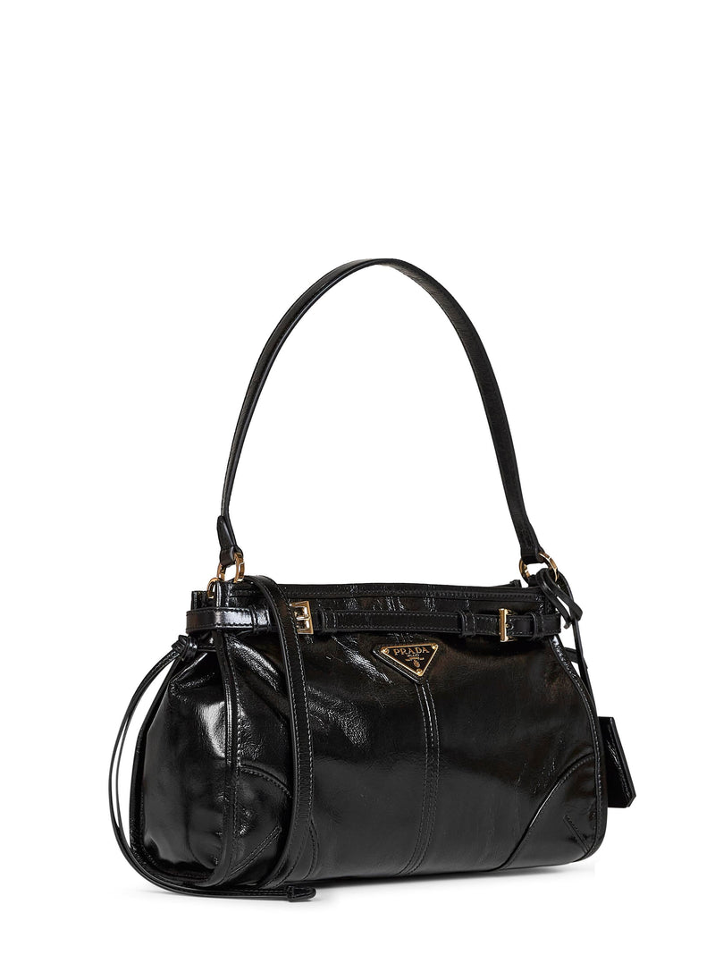 Prada Bonnie Hobo Bag — Black Calf Leather