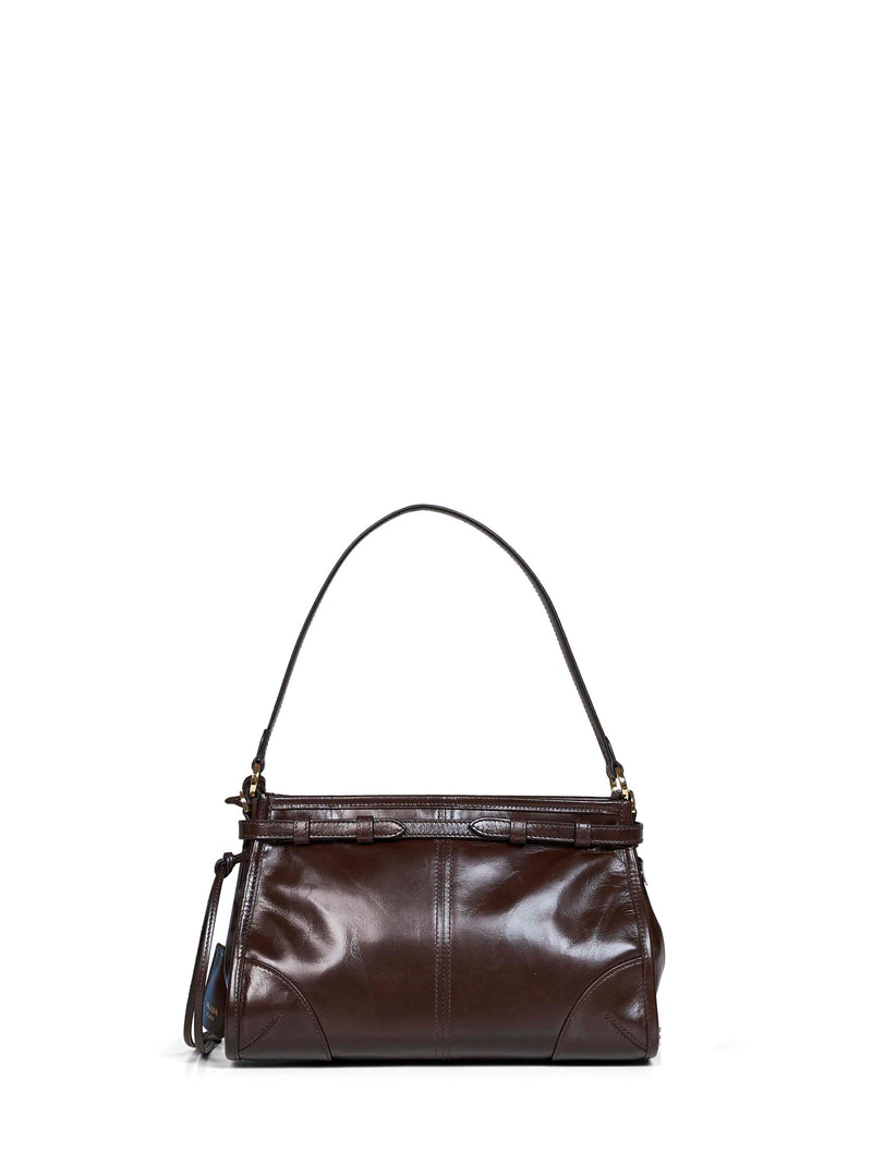 Prada Shoulder Bag — Brown Calf Leather