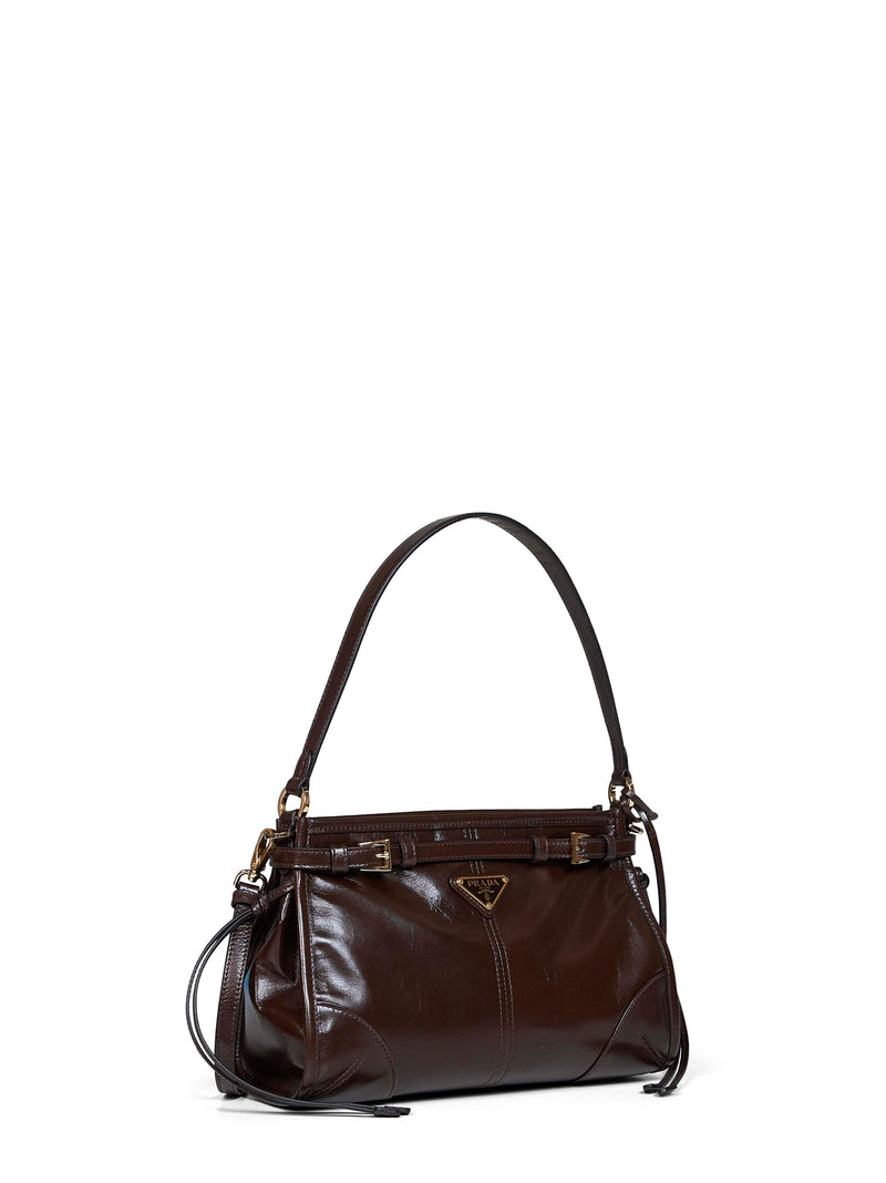 Prada Shoulder Bag — Brown Calf Leather