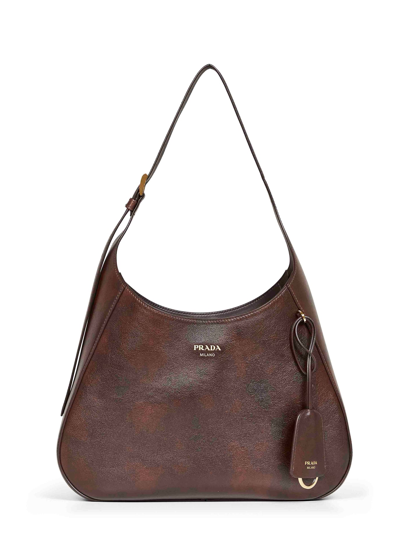 Prada Shoulder Bag — Brown Calf Leather