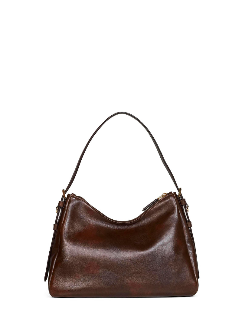 Prada Explore Shoulder Bag — Brown Calf Leather