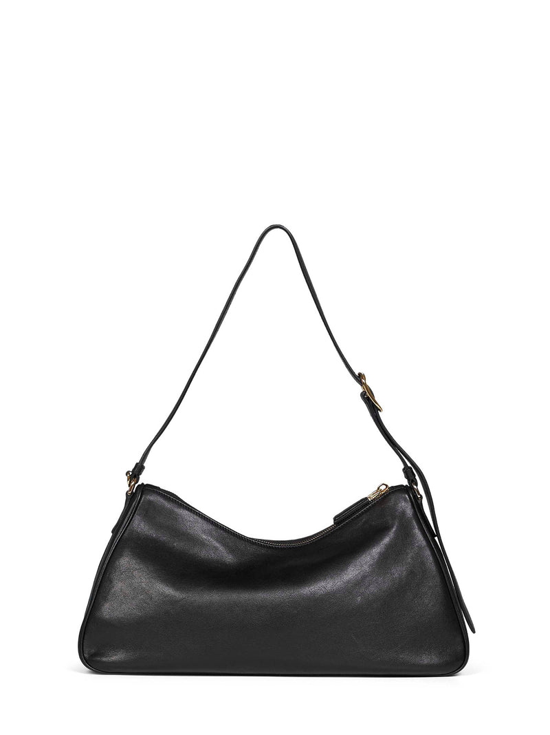 Prada Aimée Shoulder Bag — Black Lambskin