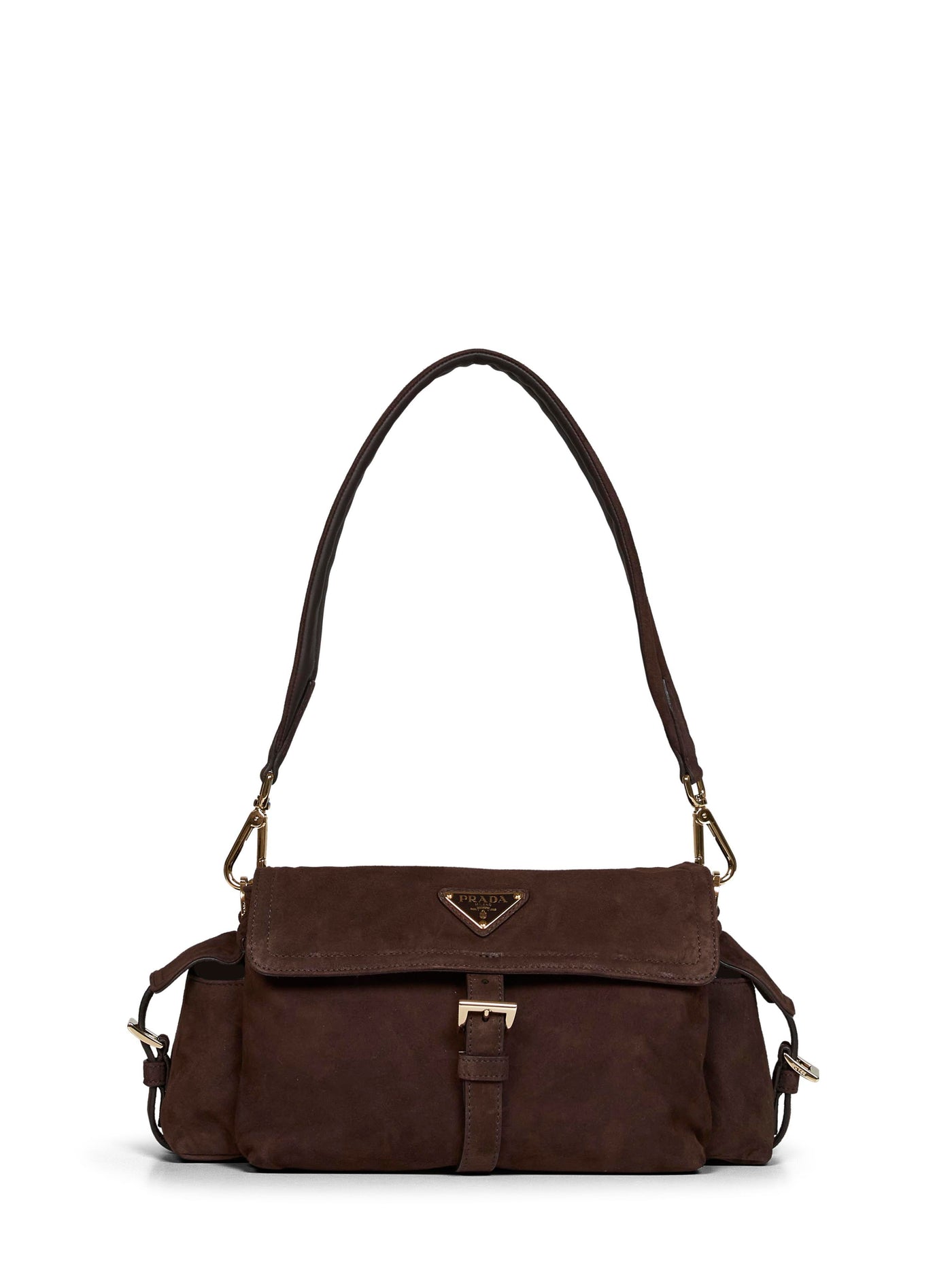 Prada Shoulder Bag — Brown Lambskin