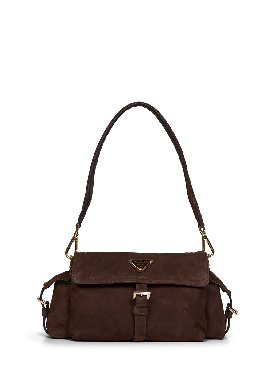 Prada Shoulder Bag — Brown Lambskin