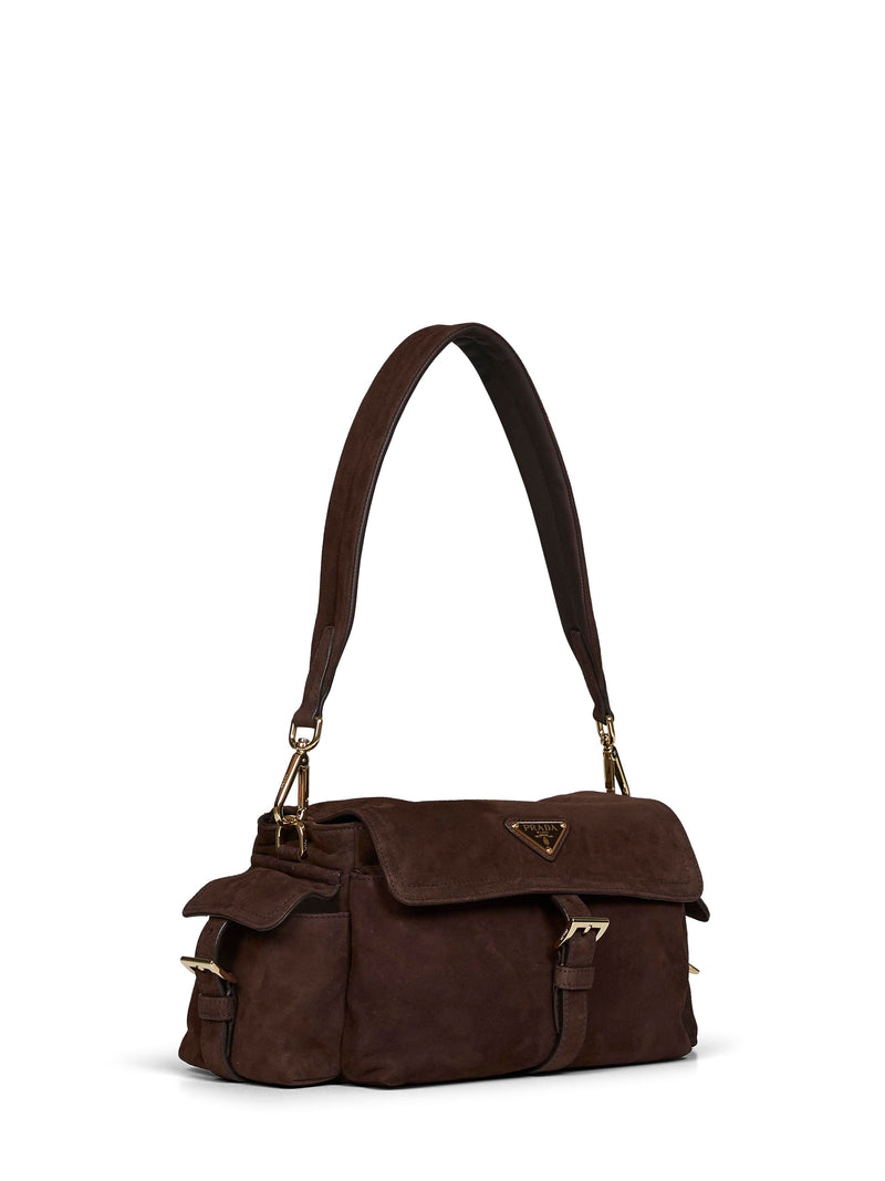 Prada Shoulder Bag — Brown Lambskin