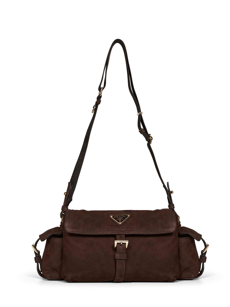 Prada Shoulder Bag — Brown Lambskin